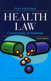 Cover of: Health law in Australia & New Zealand: commentary & materials