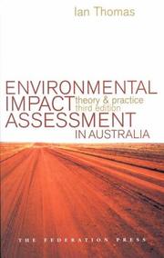 Cover of: Environmental impact assessment in Australia by Thomas, Ian