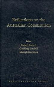 Cover of: Reflections on the Australian Constitution