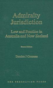 Cover of: Admiralty jurisdiction: law and practice in Australia and New Zealand