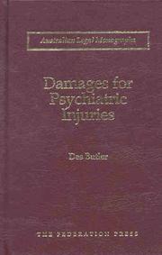 Cover of: Damages for Psychiatric Injuries