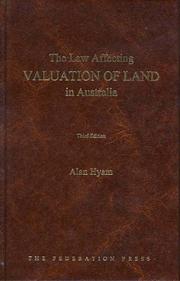 Cover of: The Law Affecting Valuation of Land in Australia: