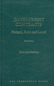 Cover of: Government contracts: federal, state, and local