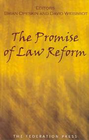 Cover of: The Promise of Law Reform by Brian Opeskin, David Weisbrot