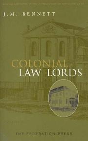 Cover of: Colonial Law Lords: The Judiciary and the Beginning of Responsible Government in New South Wales