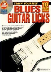Cover of: 10 Easy Lessons Blues Guitar Licks by Peter Gelling