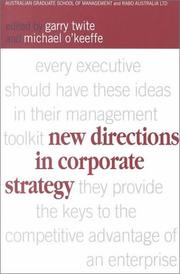 Cover of: New directions in corporate strategy