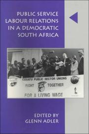 Cover of: Public service labour relations in a democratic South Africa