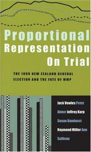 Cover of: Proportional representation on trial