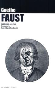 Cover of: Faust: A Tragedy  by Johann Wolfgang von Goethe, Robert David MacDonald