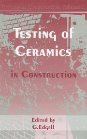 Cover of: The Testing of Ceramics in Construction (Testing in Construction) | David Doran