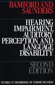 Cover of: Hearing Impairment, Auditory Perception and Language Disability