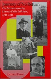 Cover of: Journey of No Return: Five German-Speaking Literary Exiles in Britain 1933-1945
