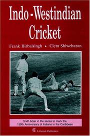 Cover of: Indo-West Indian Cricket