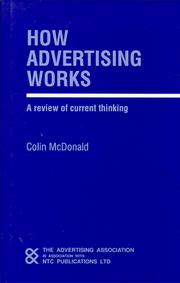 Cover of: How Advertising Works: A Review of Current Thinking