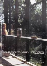 Cover of: Solar Energy & Housing Design Vol 2 by Simos Yannos
