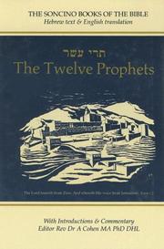 Cover of: The Twelve Prophets: Hebrew Text and English Translation (Soncino Books of the Bible)