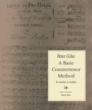Cover of: A Basic Countertenor Method | Peter Giles