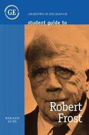 Cover of: Student Guide to Robert Frost (Student Guide) by Warren Hope, Warren Hope