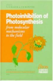 Cover of: PHOTOINHIBITION OF PHOTOSYNTHESIS (Environmental Plant Biology)