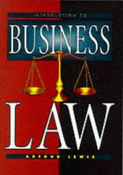 Cover of: Introduction To Business Law (Tudor Business Publishing)