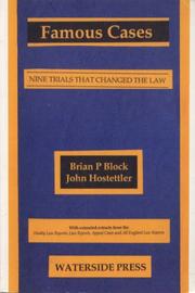 Cover of: Famous Cases: Nine Trials That Changed the Law