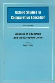 Aspects of Education and the European Union (Oxford Studies in Comparative Education) by David Phillips (undifferentiated)
