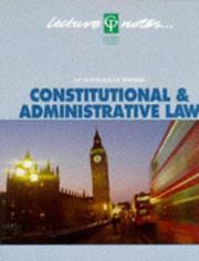 Cover of: separation of power Constitutional & Administrative Law Lecture Notes (Lecture notes) by Andrew Le Sueur