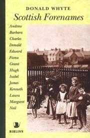 Cover of: Scottish forenames by Donald Whyte
