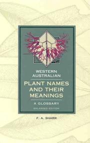 Cover of: Western Australian plant names and their meanings: a glossary