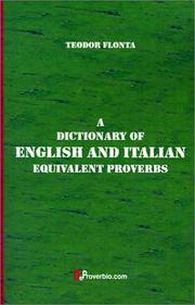 Cover of: A Dictionary of English and Italian Equivalent Proverbs