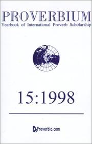 Cover of: Proverbium by Wolfgang Mieder, Wolfgang Mieder
