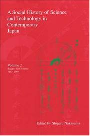 Cover of: A Social History Of Science And Technology In Contemporary Japan by 