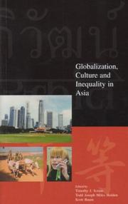Cover of: Globalization, culture and inequality in Asia
