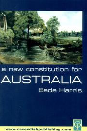 Cover of: new constitution for Australia | Bede Harris