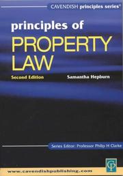 Cover of: Principles of Property Law 2nd edition | Hepburn