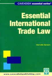 Cover of: Essential International Trade Law by Michelle Sanson