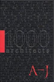 Cover of: 1000 architects by [editor, Robyn Beaver].