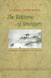 Cover of: welcome of strangers | Atholl Anderson