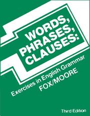 Words, Phrases, Clauses by Edward J. Fox