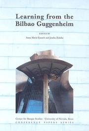 Cover of: Learning From The Bilbao Guggenheim (Center for Basque Studies Conference Papers Series)