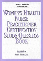 Cover of: Women's health nurse practitioner certification study question book