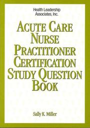 Cover of: Acute care nurse practitioner certification study question book