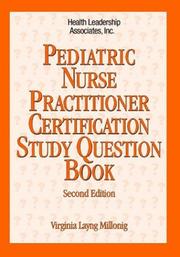Cover of: Pediatric Nurse Practitioner Certification Study Question Book | Virginia Layng Millonig