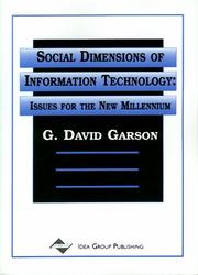 Cover of: Social Dimensions of Information Technology by G. David Garson