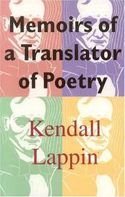 Cover of: Memoirs of a Translator of Poetry