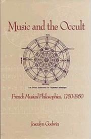 Cover of: Music and the occult: French musical philosophies, 1750-1950