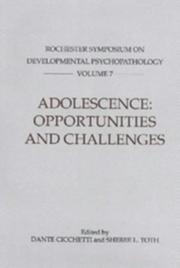 Cover of: Adolescence by edited by Dante Cicchetti & Sheree L. Toth.
