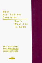 Cover of: What pest control companies don