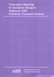 Cover of: Performance Reporting for Investment Managers by 